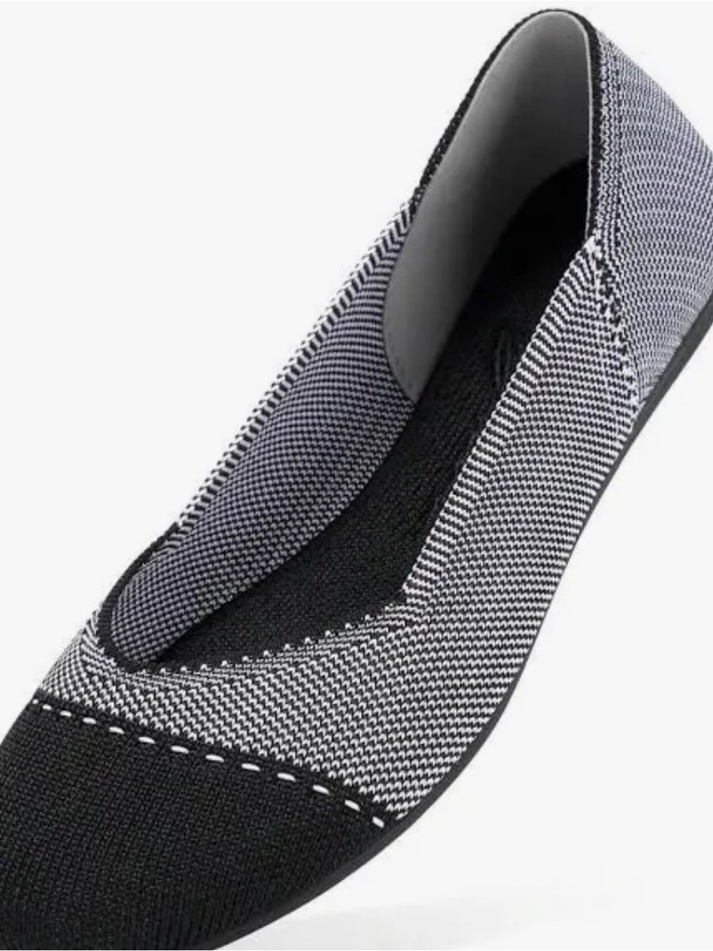 Bacia Women's Ballet Flats Comfortble Knit Flat Shoes Tuxedo Size 10